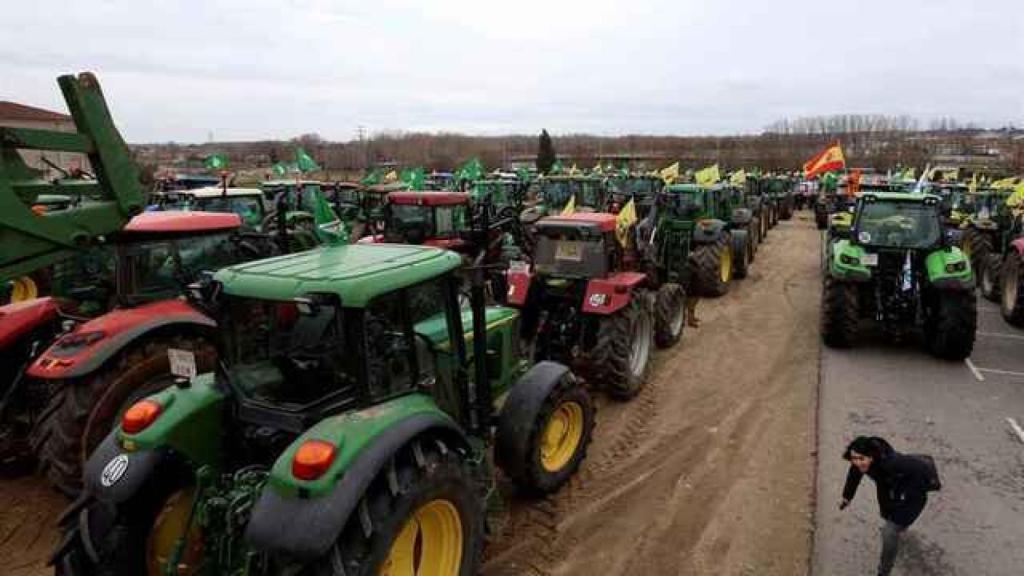 tractorada de los agricultores salmantinos en 2020 por los bajos precios en origen.