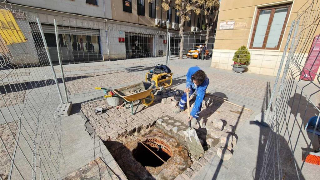Imagen del hallazgo por operarios del ayuntamiento.