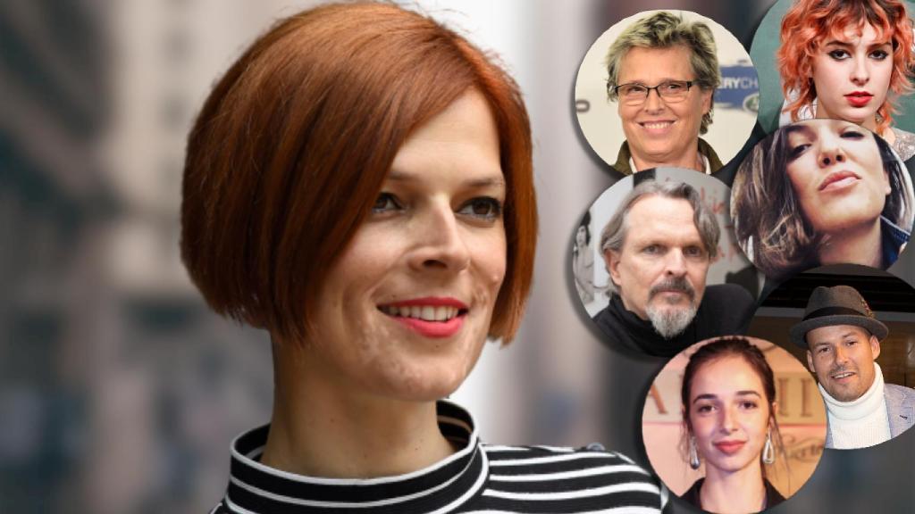 Bimba Bosé y su familia en un montaje de JALEOS.