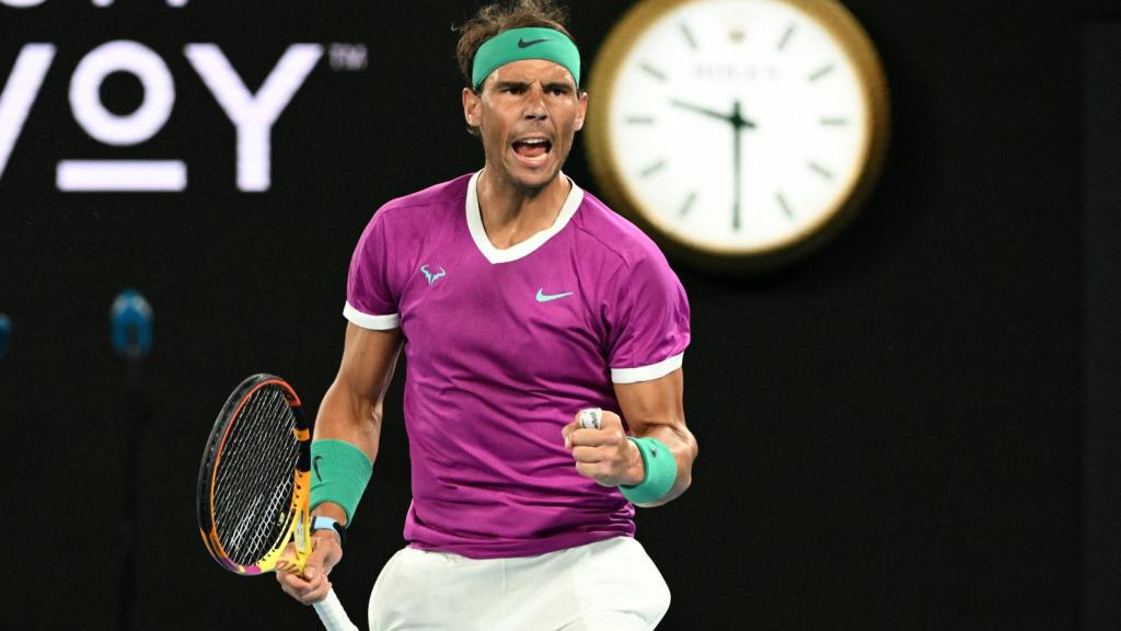 Nadal, durante el partido ante Khachanov.