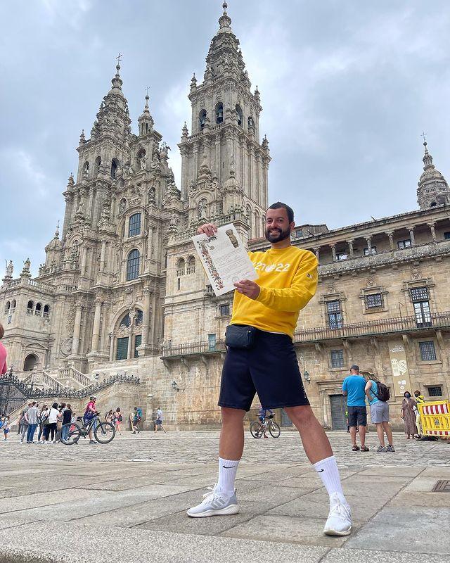 Xurxo Carreño tras hacer el Camino de Santiago. Foto (Cedida)