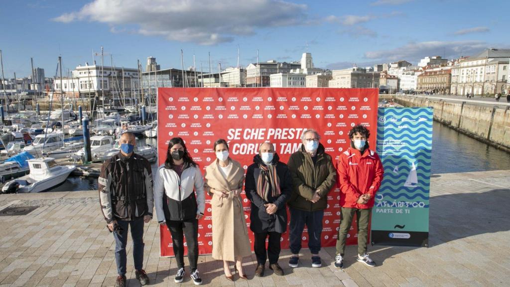 Presentación en la Marina de A Coruña.