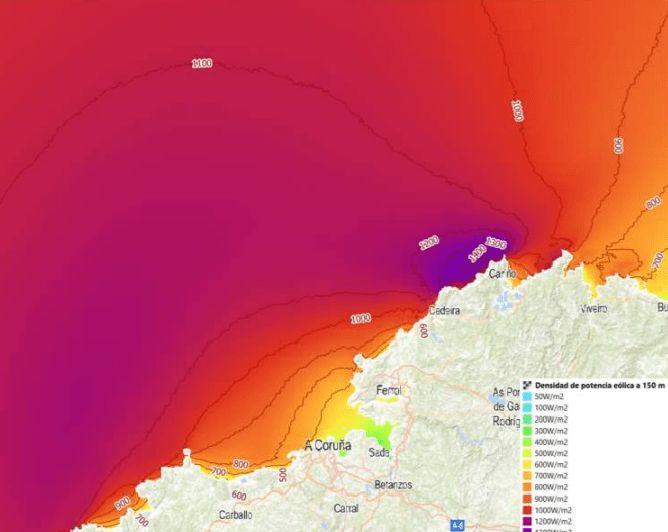 Calidad recurso eólico. Fuente: Global Wind Atlas, editado por SENER.