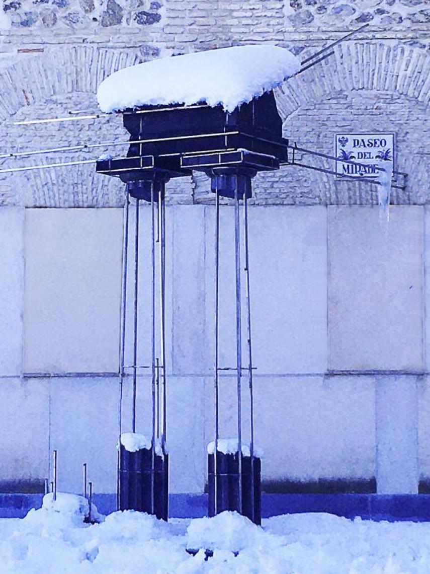 La escultura 'Piedra sobre piedra'.