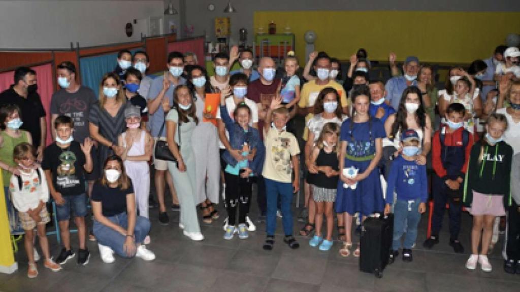 Encuentro de los niños ucranianos con las familias acogedoras españolas
