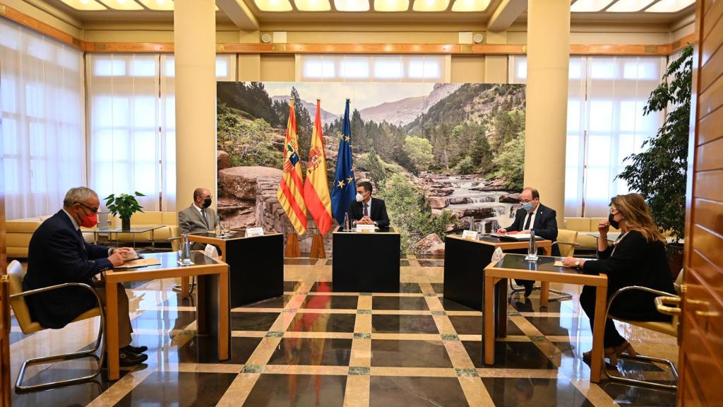 Reunión entre COE y Aragón presidida por Pedro Sánchez