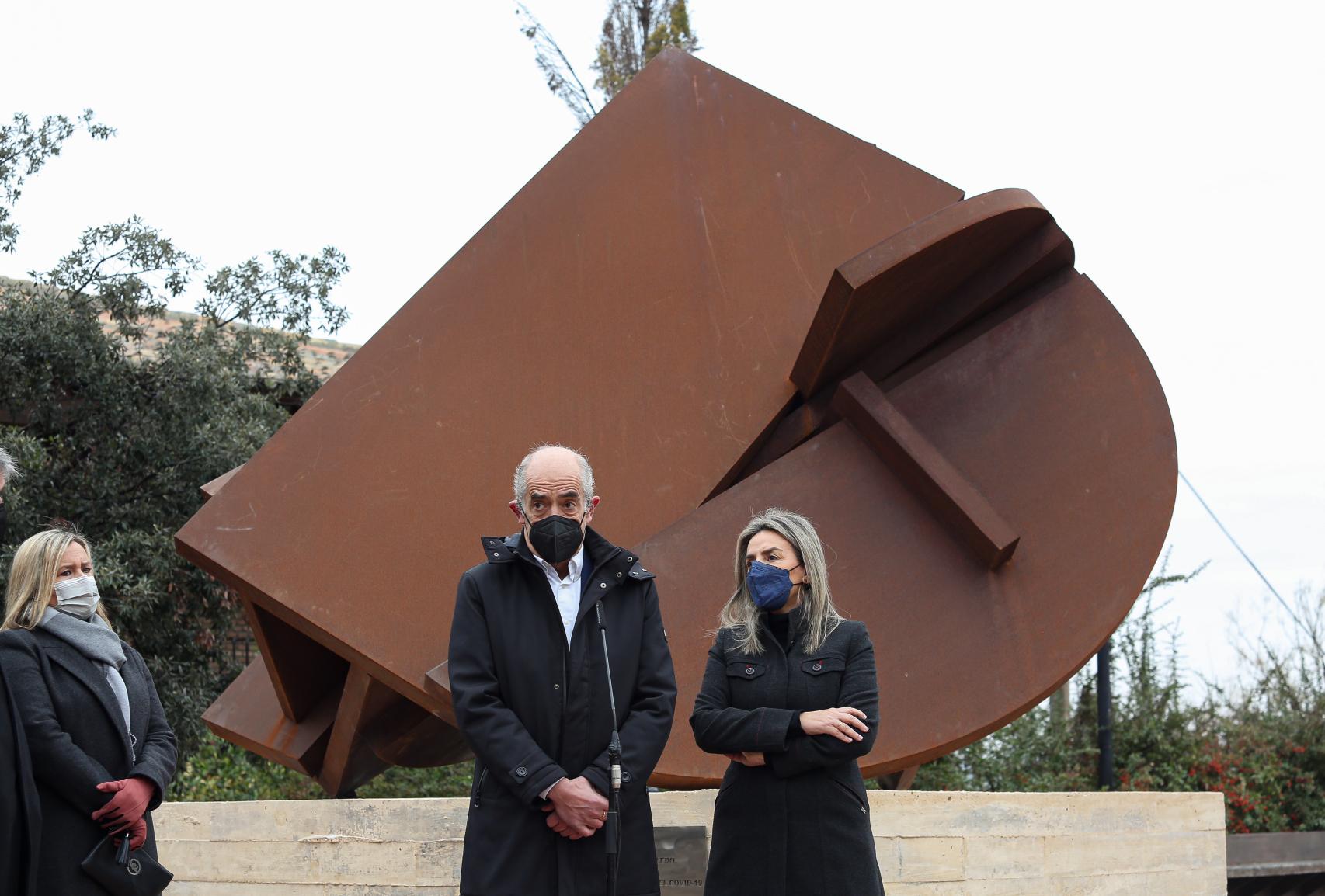 Inauguración de la escultura de Rafael Canogar en Toledo. Foto: Óscar Huertas
