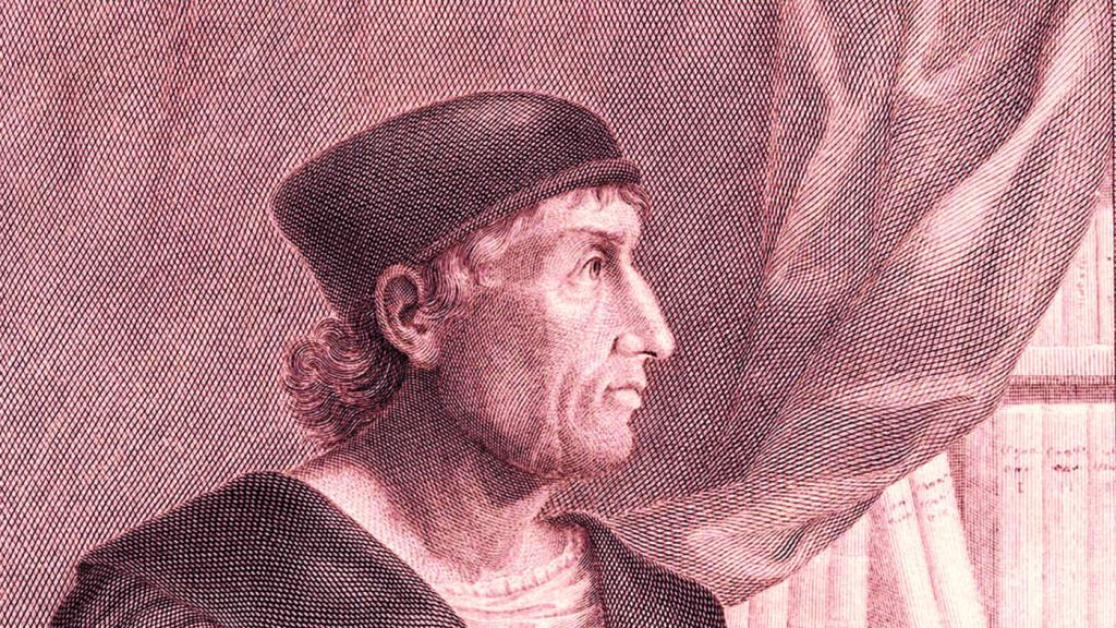 Nebrija en un grabado de la colección de 'Retratos de los españoles ilustres'