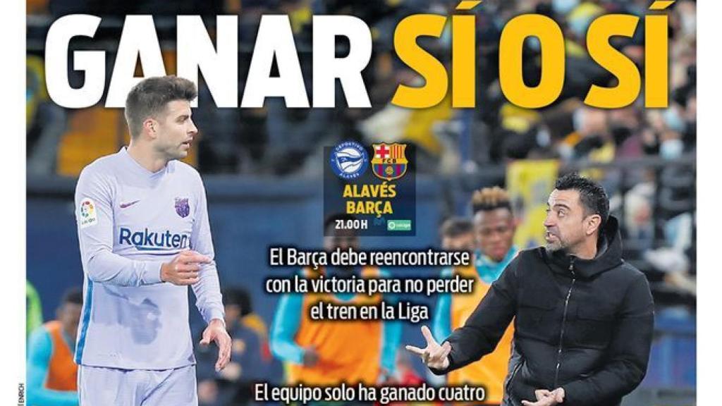 La portada del diario SPORT (23/01/2022): Ganar sí o sí