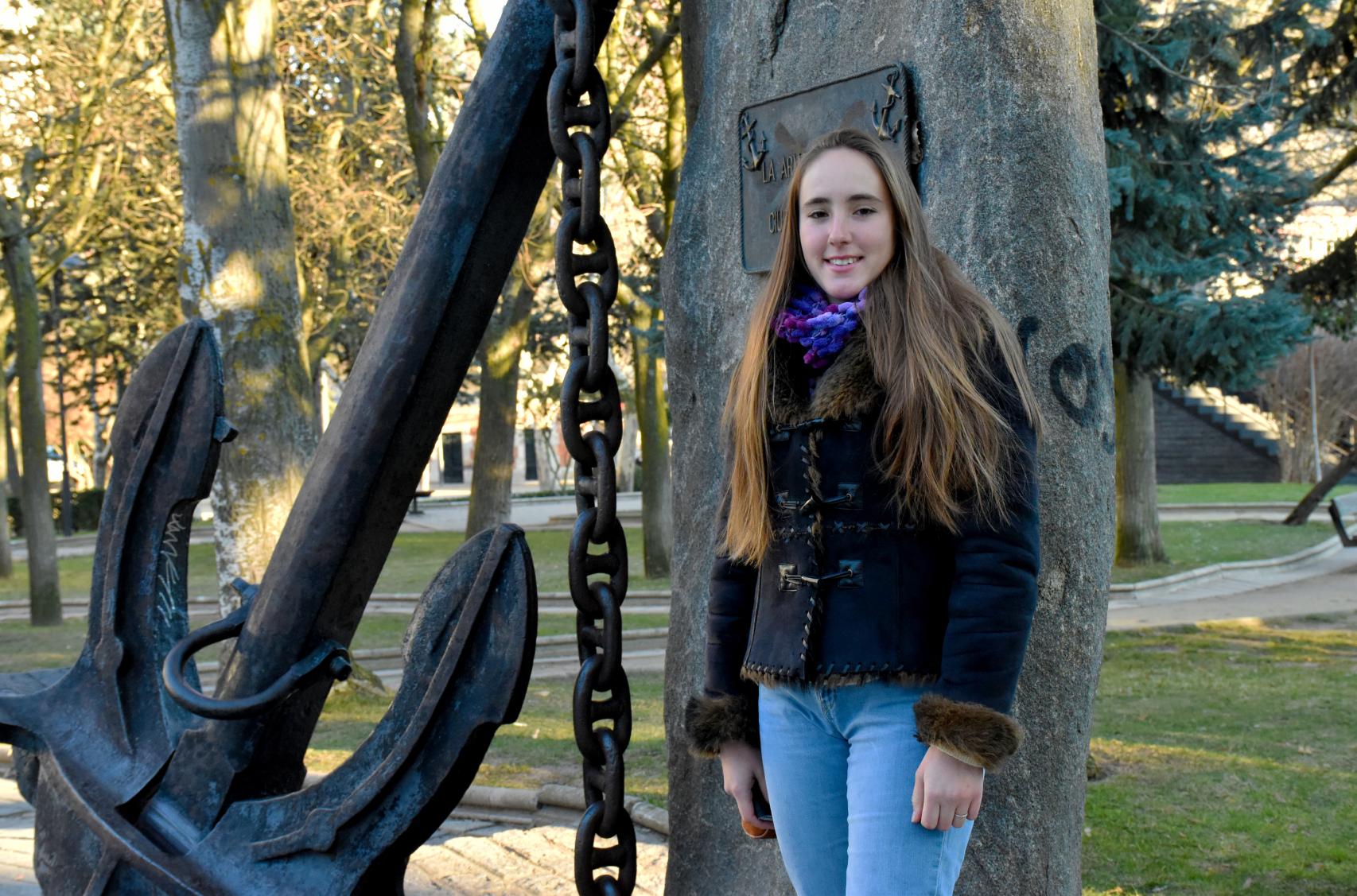 Rebeca Martín en el parque de La Marina en Zamora