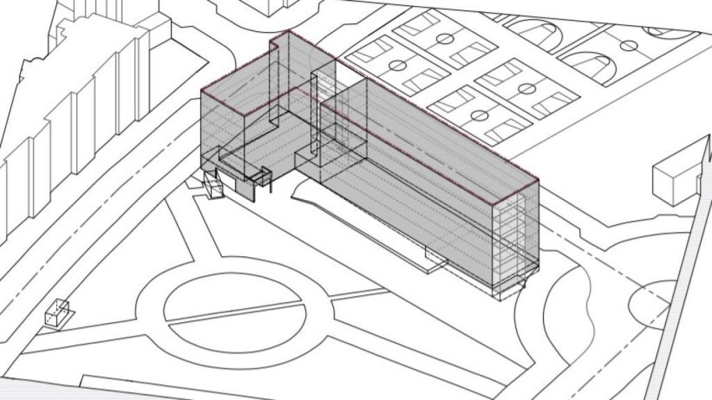 Forma prevista para la residencia de estudiantes.