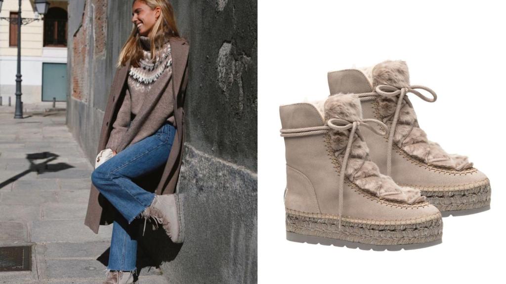 Botín color piedra. Precio: 130 euros.