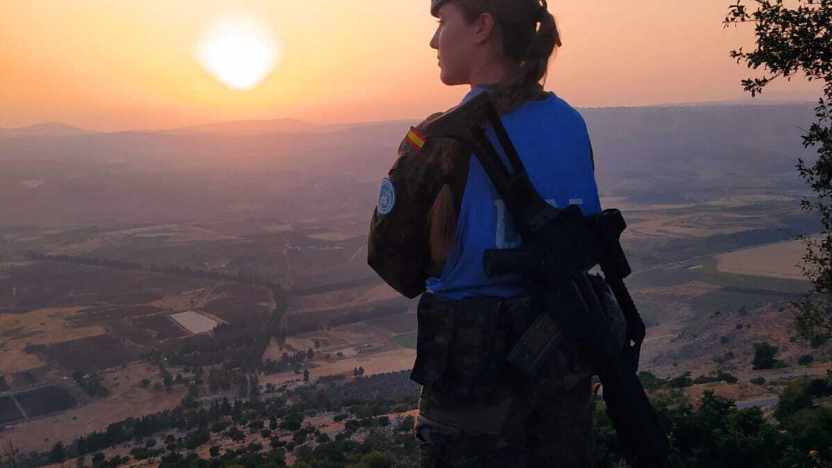 Rebeca Martín durante su misión en Líbano