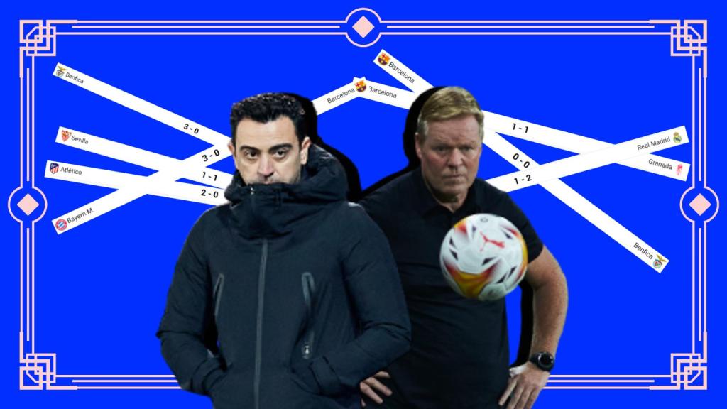 Xavi Hernández y Ronald Koeman, en un fotomontaje.