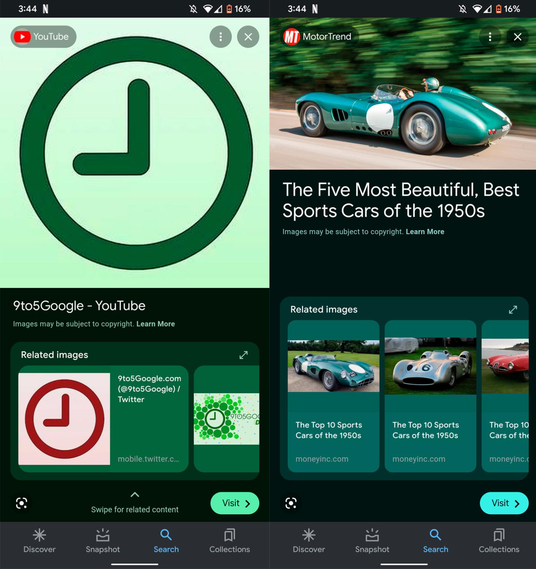 Tema dinámico en la búsqueda de Google