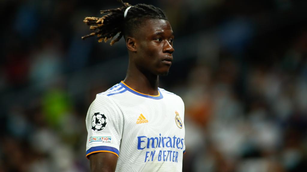 Eduardo Camavinga, en un partido del Real Madrid de la temporada 2021/2022