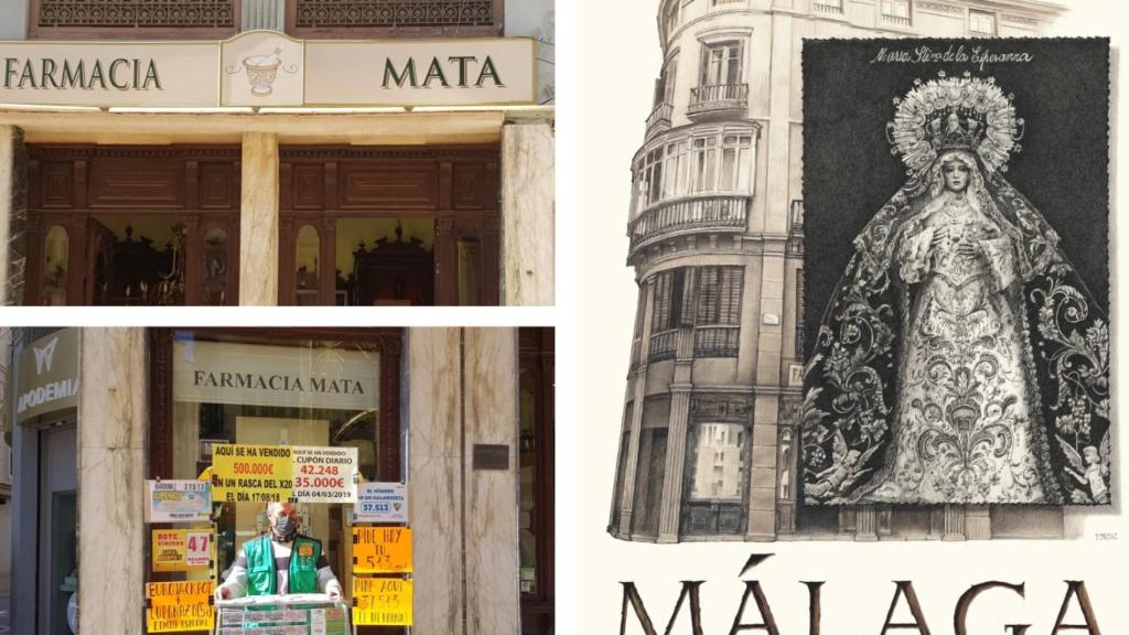 Los personajes secundarios del cartel de la Semana Santa de Málaga.