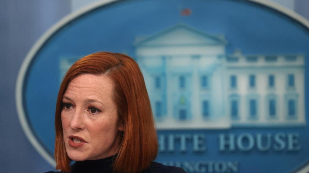 La secretaria de prensa de la Casa Blanca, Jen Psaki, en su comparecencia ante los medios.