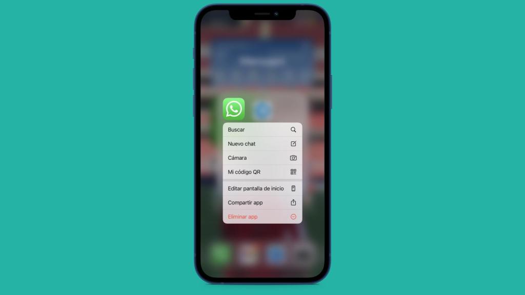 Así es el menú secreto del icono de WhatsApp en iPhone.
