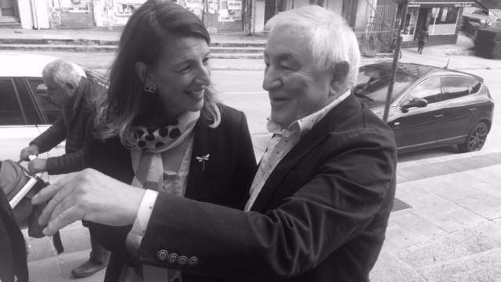 Yolanda Díaz con su padre, el sindicalista Suso Díaz.