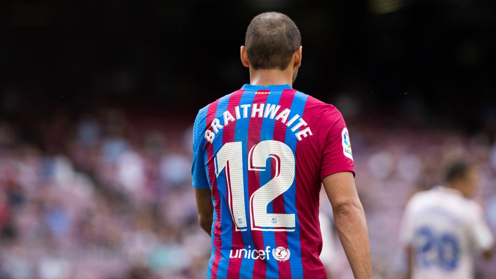 Martin Braithwaite durante un partido con el FC Barcelona