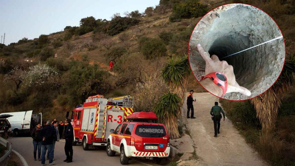 El operativo y el agujero por donde cayó Julen.