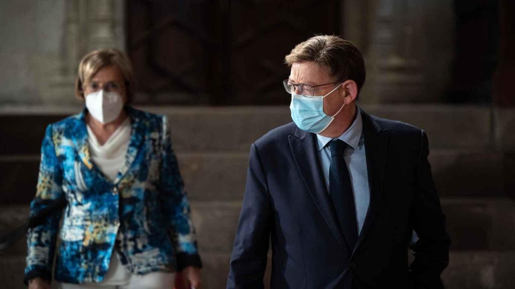 La consellera de Sanidad valenciana, Ana Barceló, y el presidente Ximo Puig, en imagen de archivo.