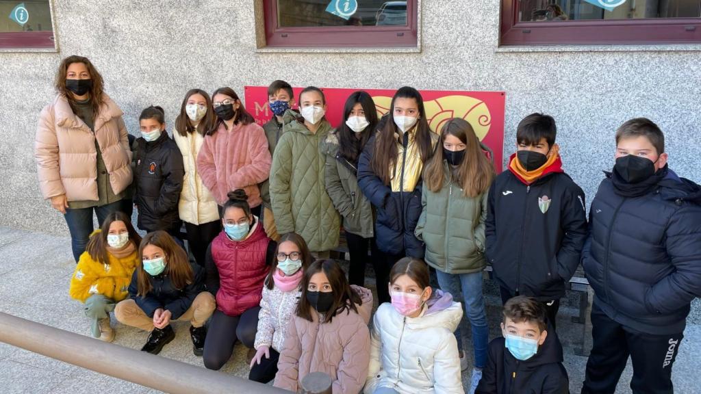 Visita de los escolare al Museo de Guijuelo