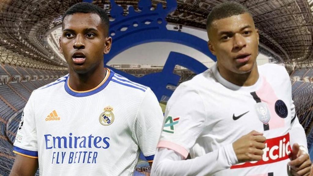 Rodrygo Goes y Kylian Mbappé