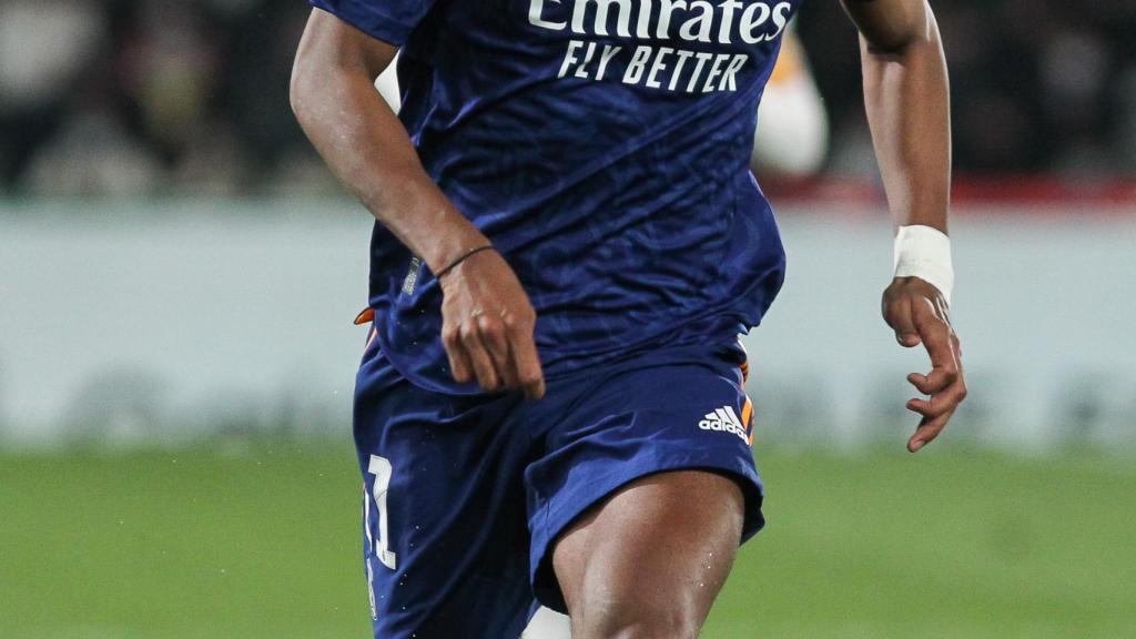 Rodrygo Goes, en un partido del Real Madrid de la temporada 2021/2022