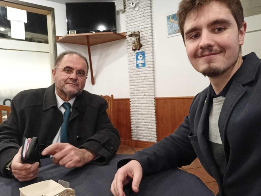 El difunto alcalde de Totana, Juan José Cánovas, junto al que será su sucesor en la alcaldía, Pedro José Sánchez Pérez.