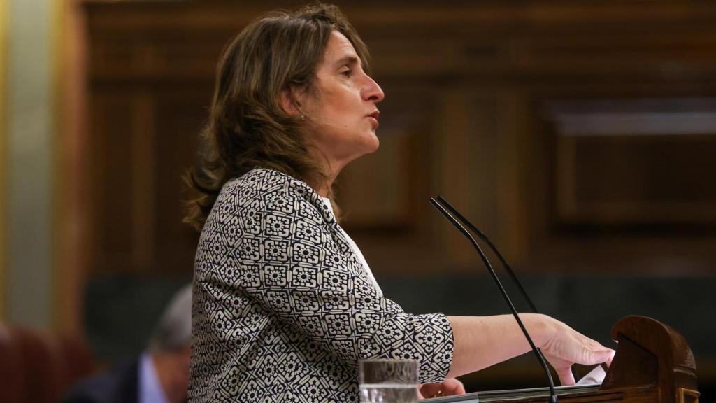 La vicepresidenta de Transición Ecológica Teresa Ribera, este martes en el Congreso de los Diputados.