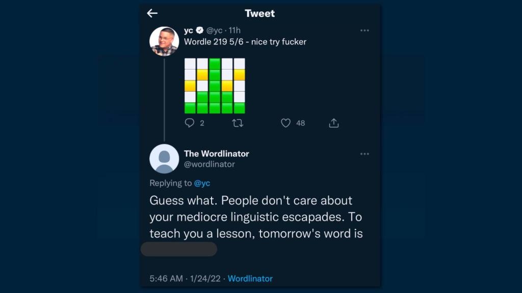 Bot en Twitter contra Wordle