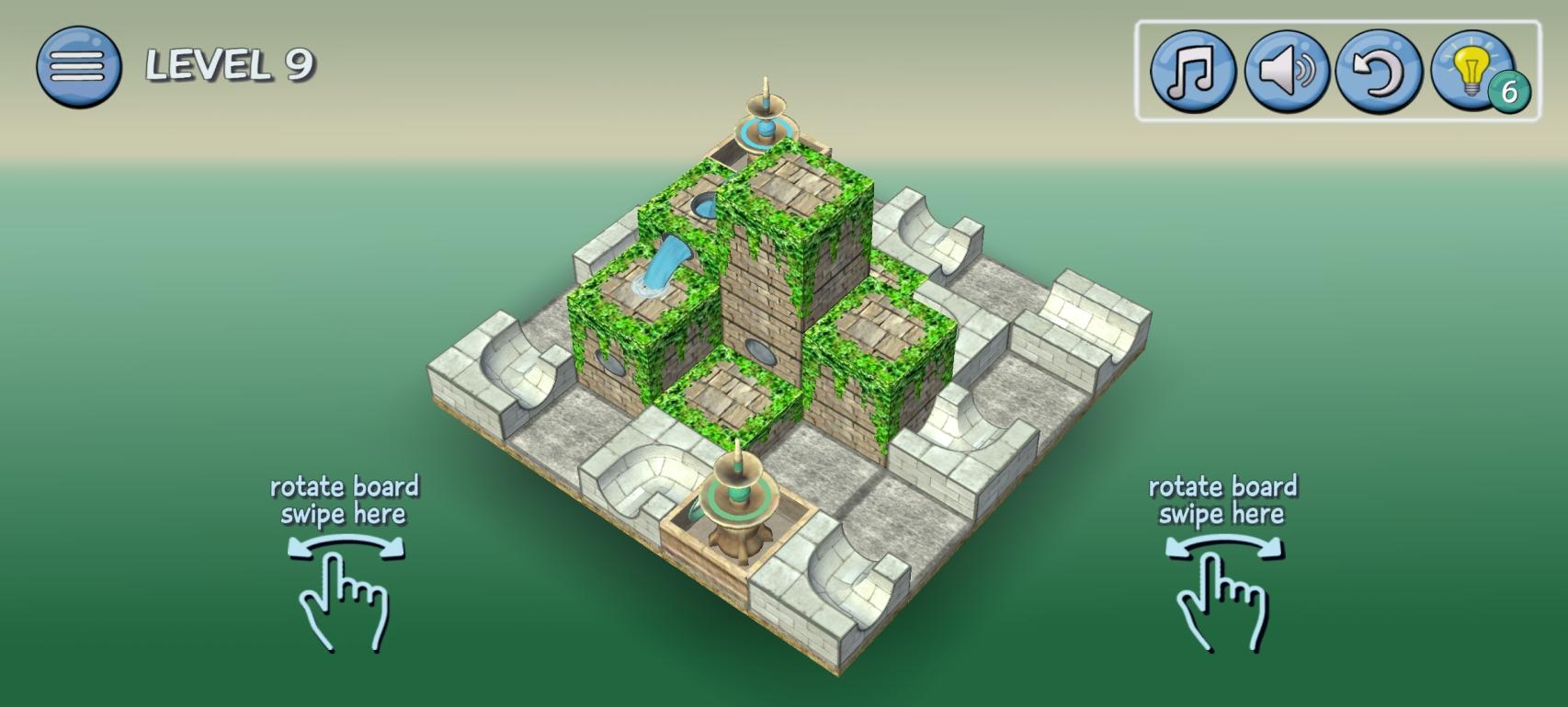 Flow Water Fountain al empezar el nivel