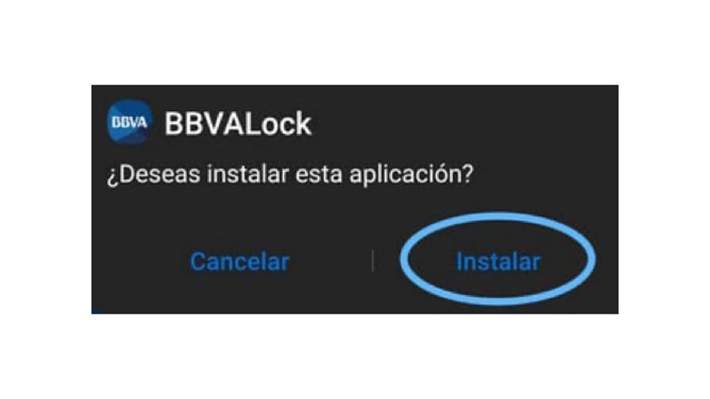 Mensaje de la aplicación.
