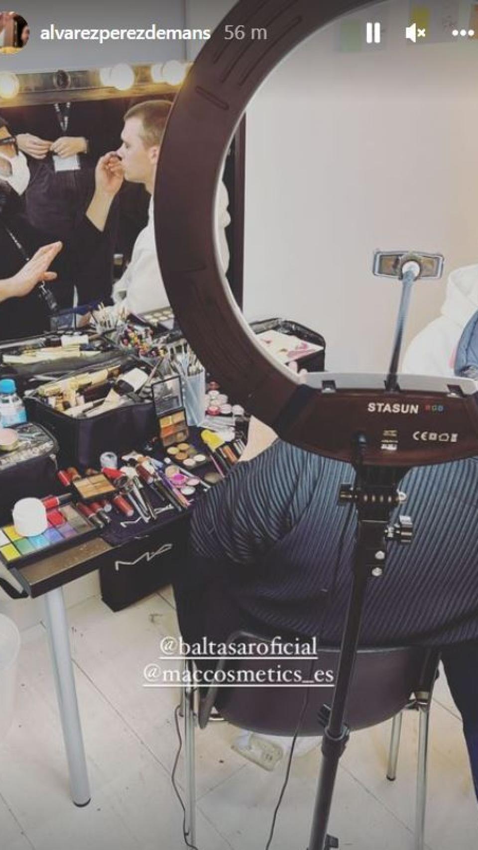 El Stories que ha publicado Jaime Álvarez minutos antes del desfile.