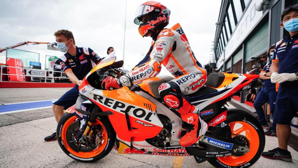 Marc Márquez sobre la Repsol Honda