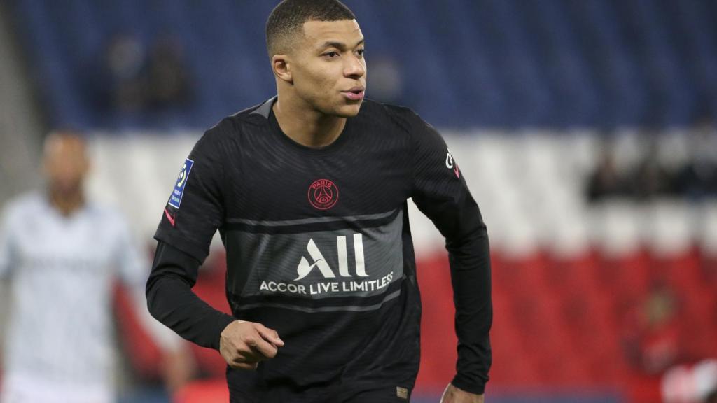Kylian Mbappé, en un partido del PSG de la temporada 2021/2022