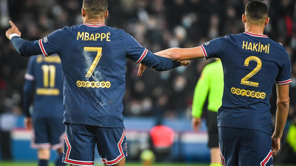 Mbappé y Achraf, juntos en el PSG