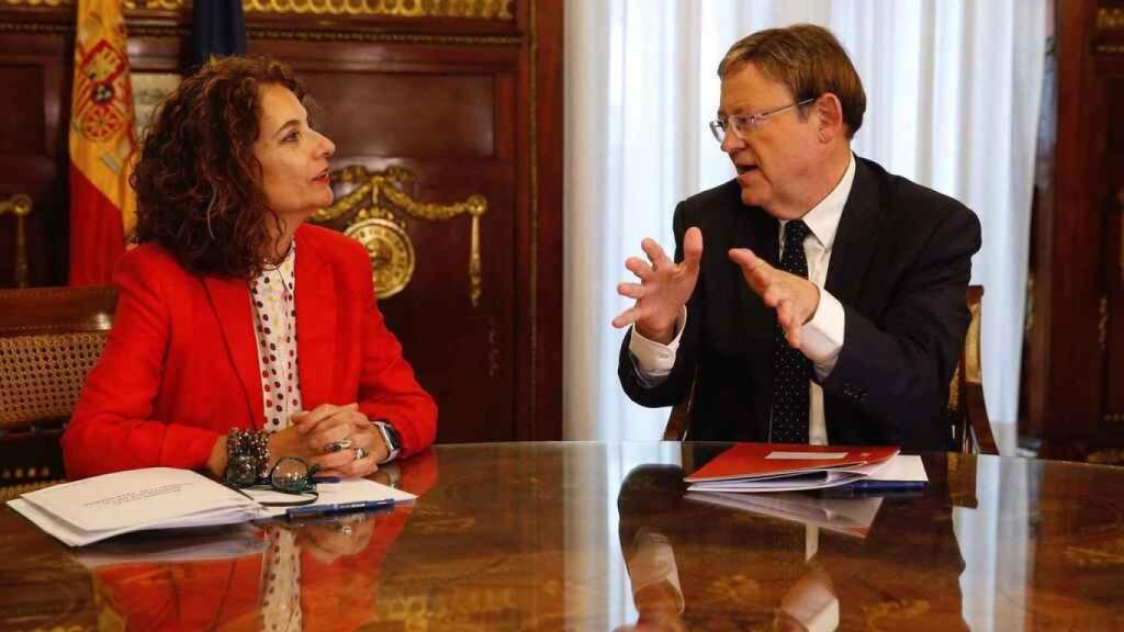 La ministra Montero y Ximo Puig en una reunión en Madrid.