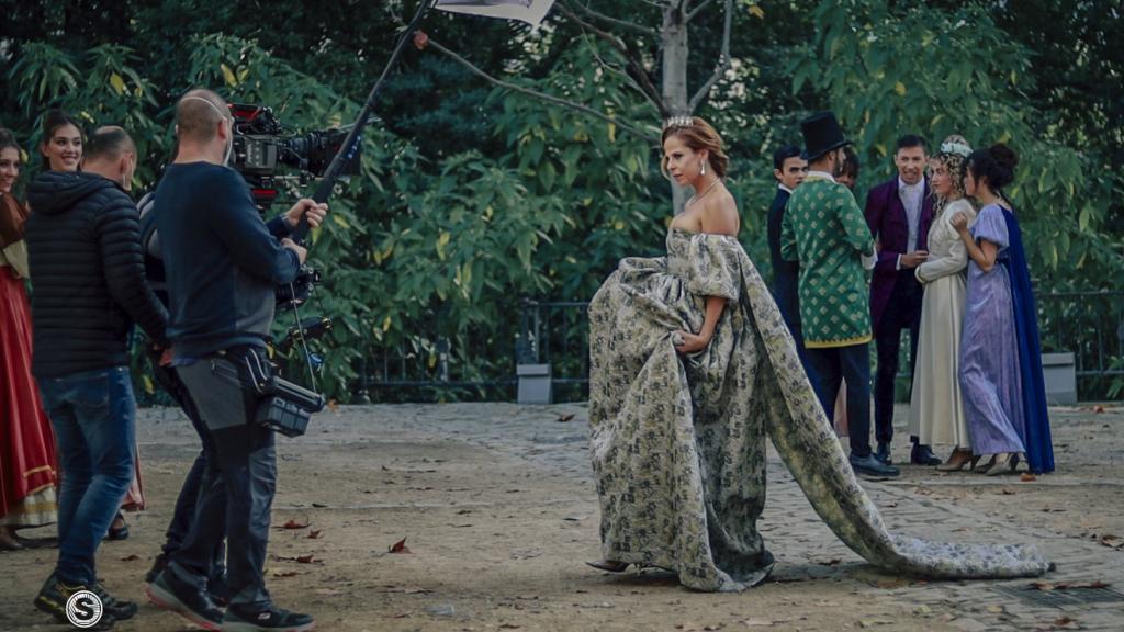 Pastora Soler durante el rodaje de su videoclip 'Que hablen de mí'.