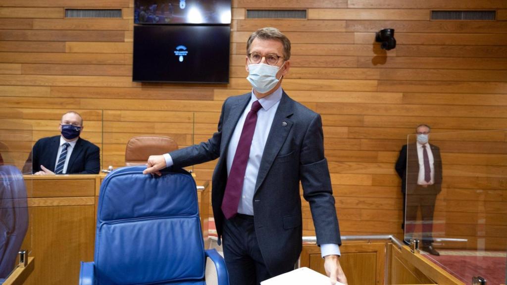 Feijóo en el pleno.