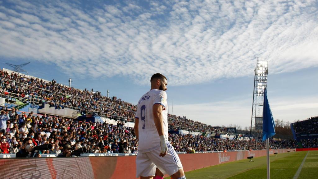 Karim Benzema, en el Coliseum Alfonso Pérez.