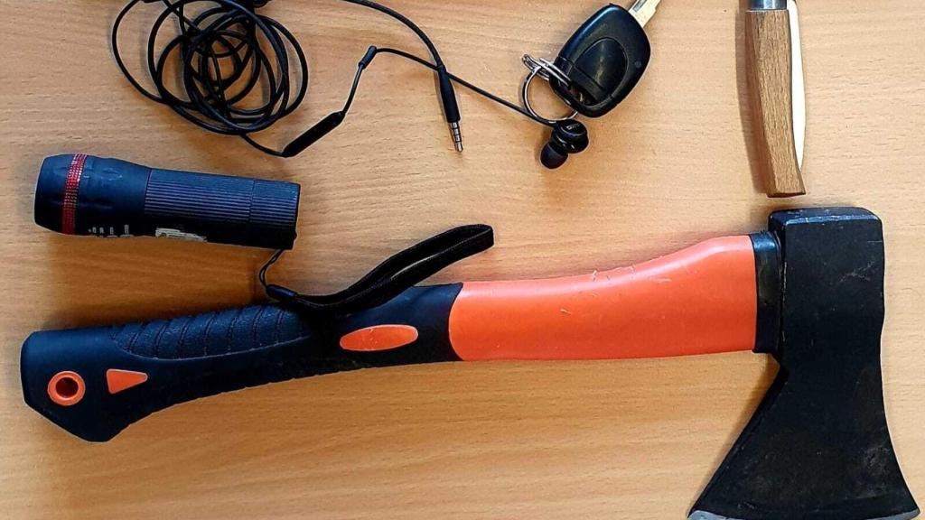 Material incautado al detenido