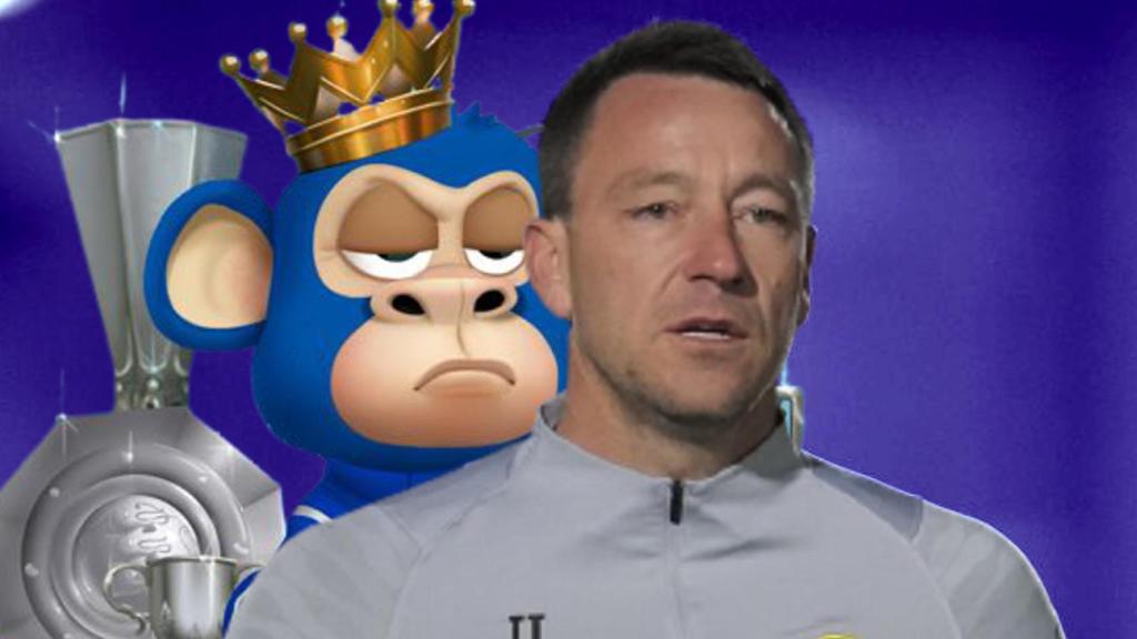 El NFT de John Terry y la leyenda del Chelsea, en un fotomontaje.