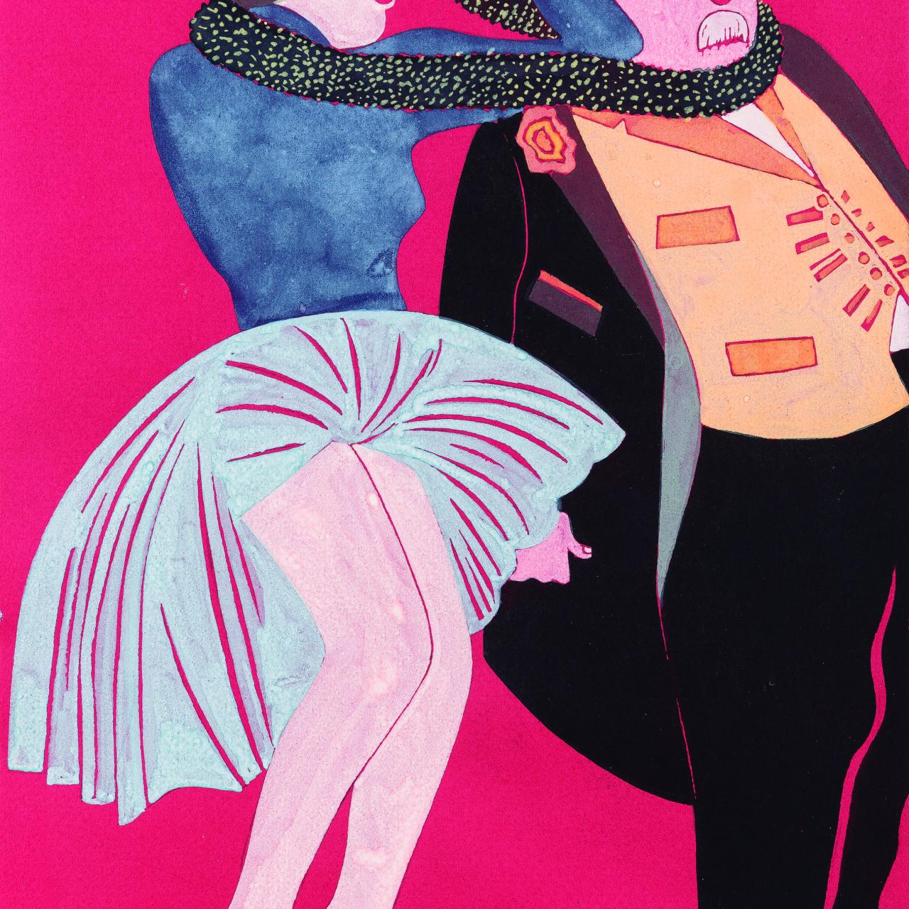 Leopold y Molly Bloom ilustrados por Eduardo Arroyo  para la edición de Galaxia Gutenberg