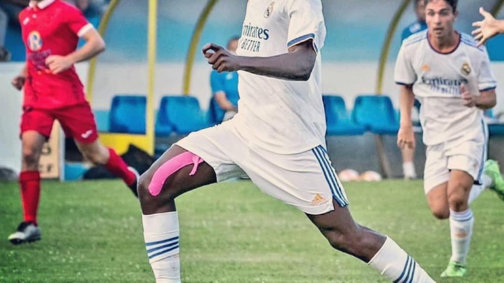 Diby Keita en un partido con el juvenil del Real Madrid