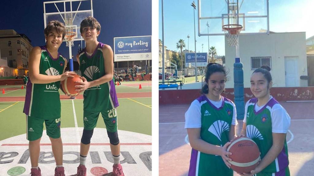 Hermanos mellizos formados en la Escuela de Baloncesto los Guindos.