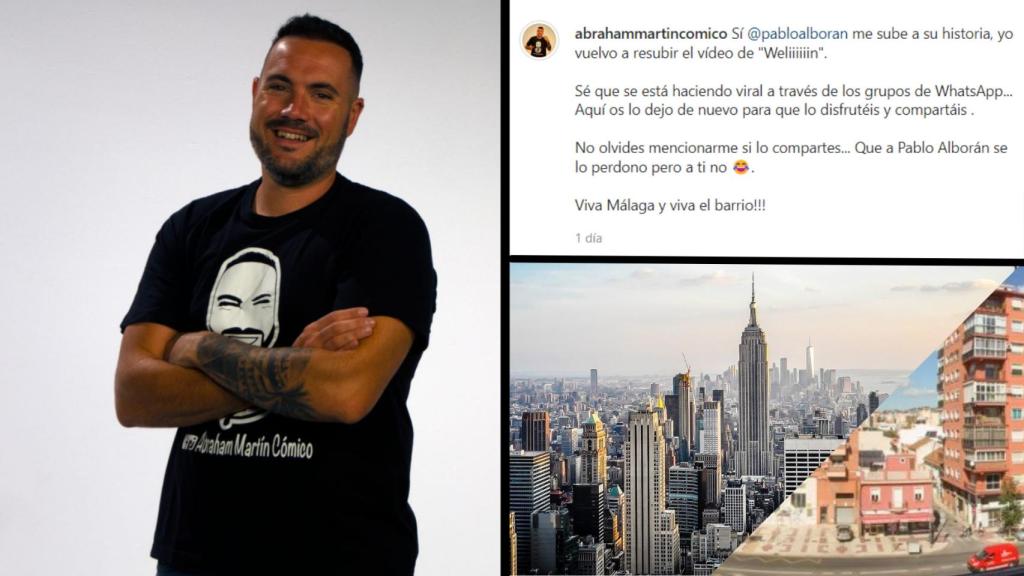 Montaje hecho por EL ESPAÑOL de Málaga con imágenes de Nueva York, Huelin y Abraham.