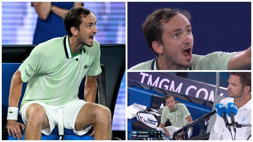 La bronca de Daniil Medvedev contra el juez de silla